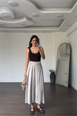 Kemerli Pantolon-Taş