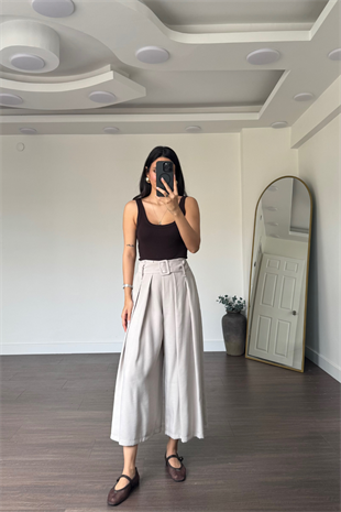 Kemerli Pantolon-Taş