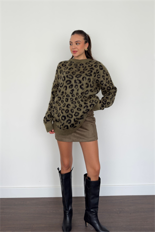 Leopar Desen Kazak-Haki