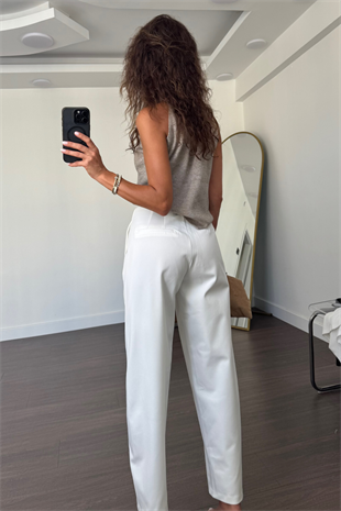 Marka Model Pantolon-Beyaz