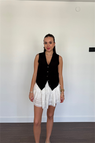 Marka Model Yelek-Siyah