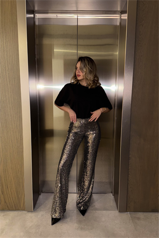 Payetli Pantolon-Antrasit