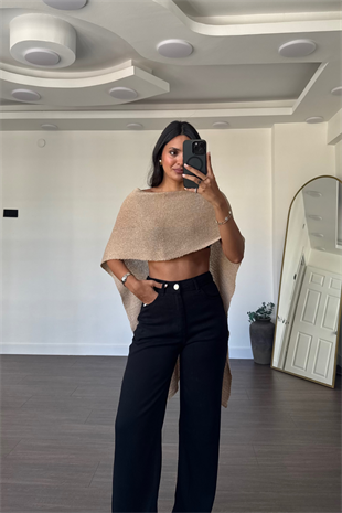 Simli Triko Şal-Gold