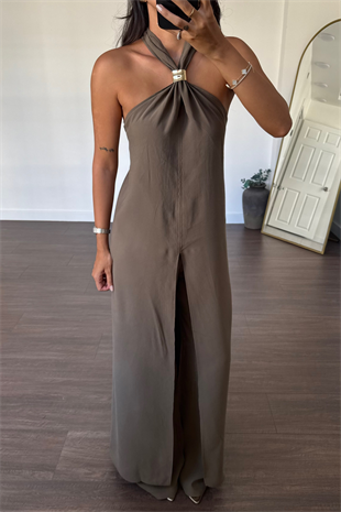 Tulum Görünümlü Bluz Pantolon Takım-Haki