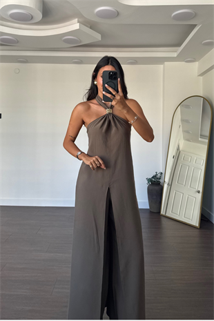 Tulum Görünümlü Bluz Pantolon Takım-Haki
