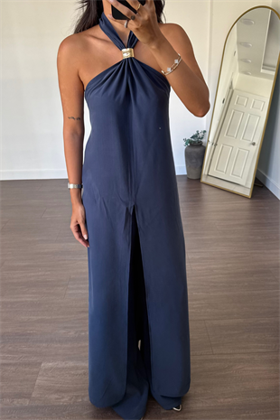 Tulum Görünümlü Bluz Pantolon Takım-Lacivert