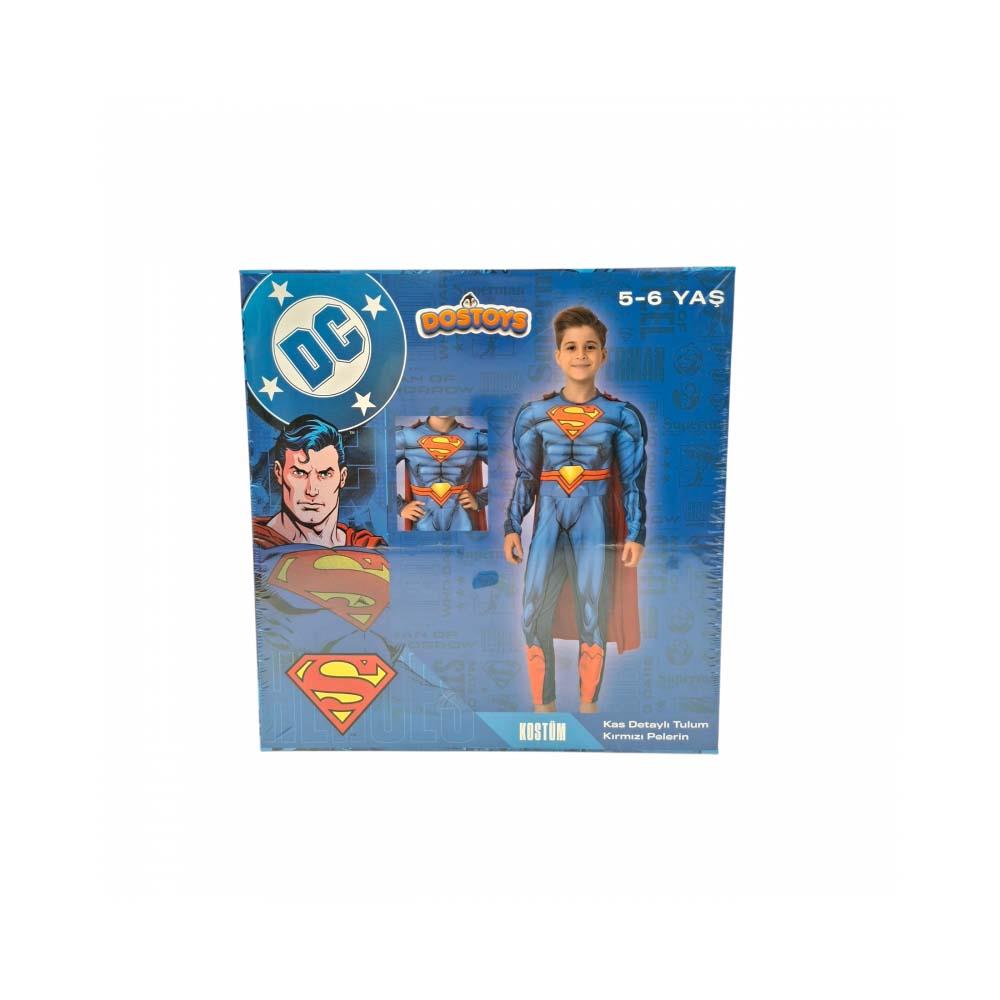 DOSTOYS SÜPERMAN KASLI KOSTÜM 5-6 YAŞ KUTULU