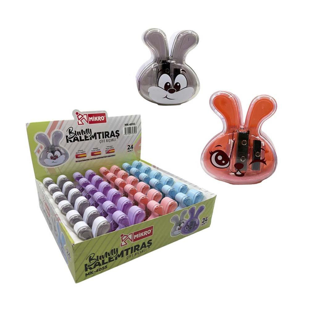 MİKRO MK-4055 KALEMTRAŞ BUNNY ÇİFT  BIÇAKLI