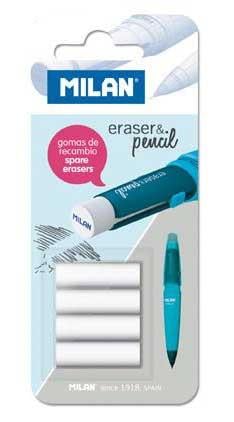 MİLAN BTM10299 CAPSULE FLUO KALEM SİLGİ YEDEĞİ 4 AD.BLS.AMB.