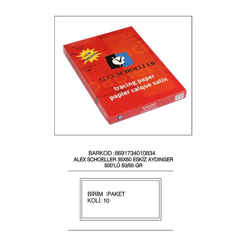 ALEX ALX-0384 ESKİZ KAĞIDI 50-55GR 35X50 500LÜ