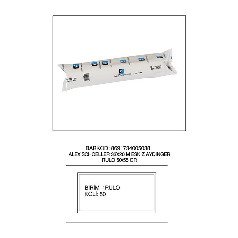 ALEX ALX0038-60 ESKİZ KAĞIDI 50-55GR 33X20M