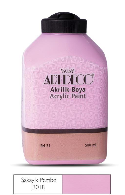 ARTDECO 070L-3018 AKRİLİK BOYA 500ML ŞAKAYIK PEMBE