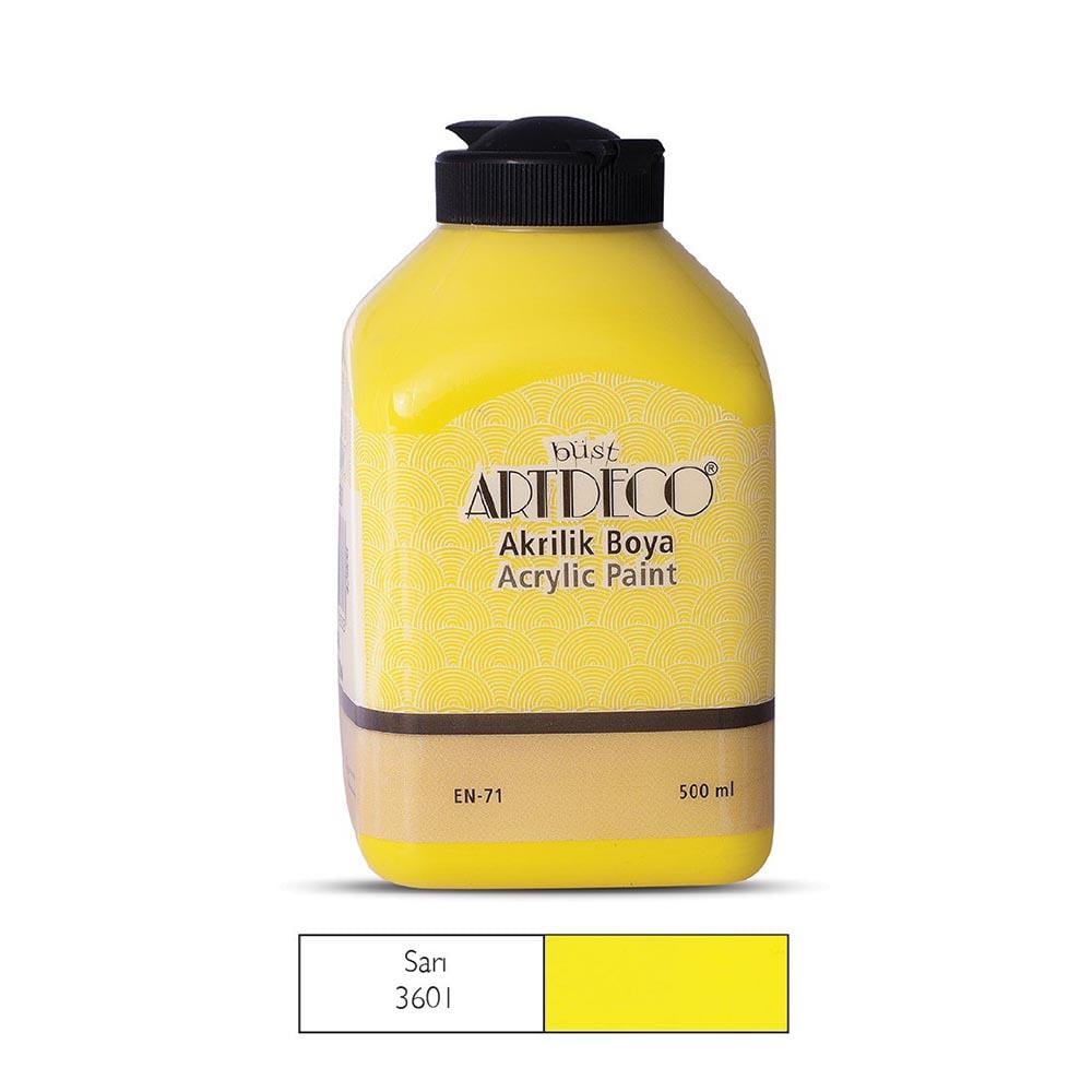 ARTDECO 070L-3601 AKRİLİK BOYA 500ML SARI