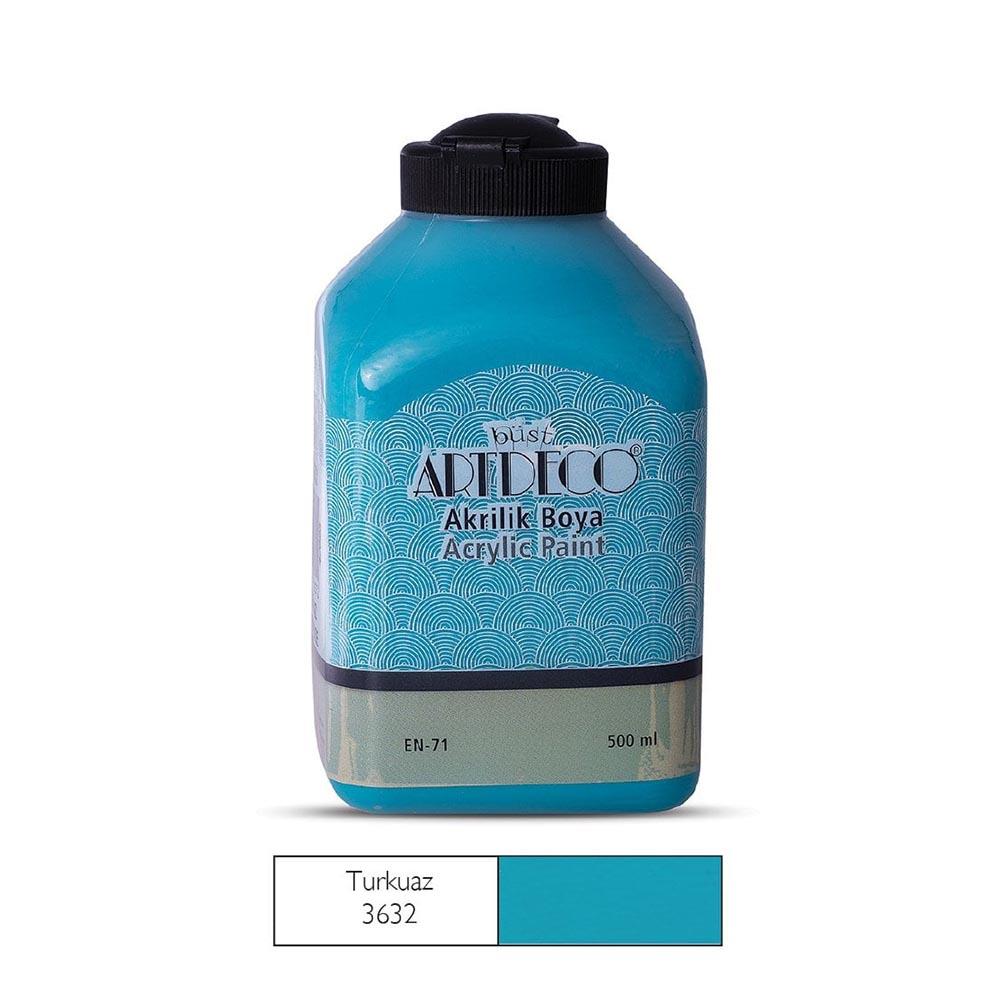 ARTDECO 070L-3632 AKRİLİK BOYA 500ML TURKUAZ
