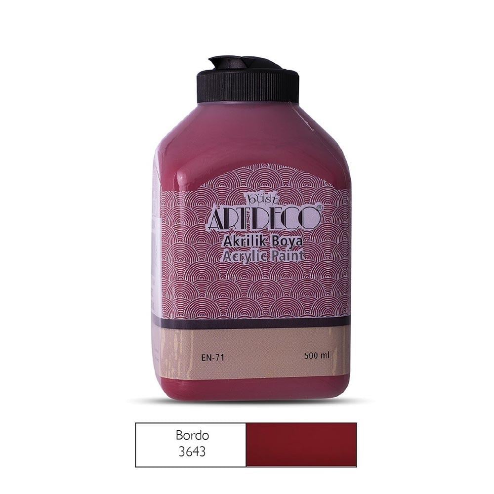 ARTDECO 070L-3643 AKRİLİK BOYA 500ML BORDO