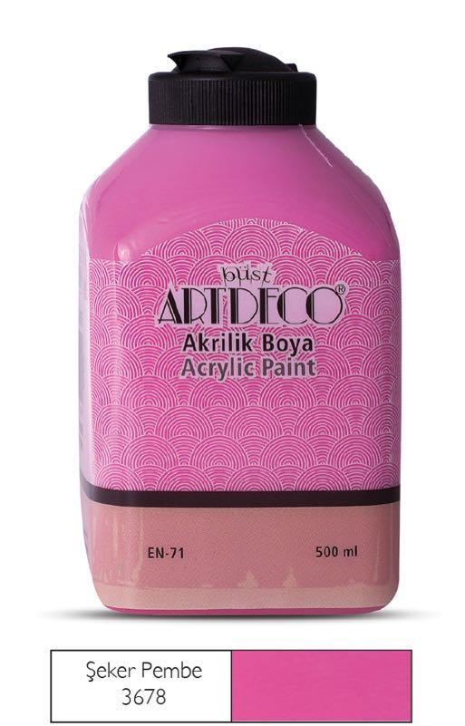 ARTDECO 070L-3678 AKRİLİK BOYA 500ML ŞEKER PEMBE