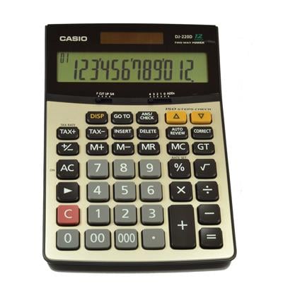 CASIO DJ-220D  HESAP MAKİNASI 12 HANE