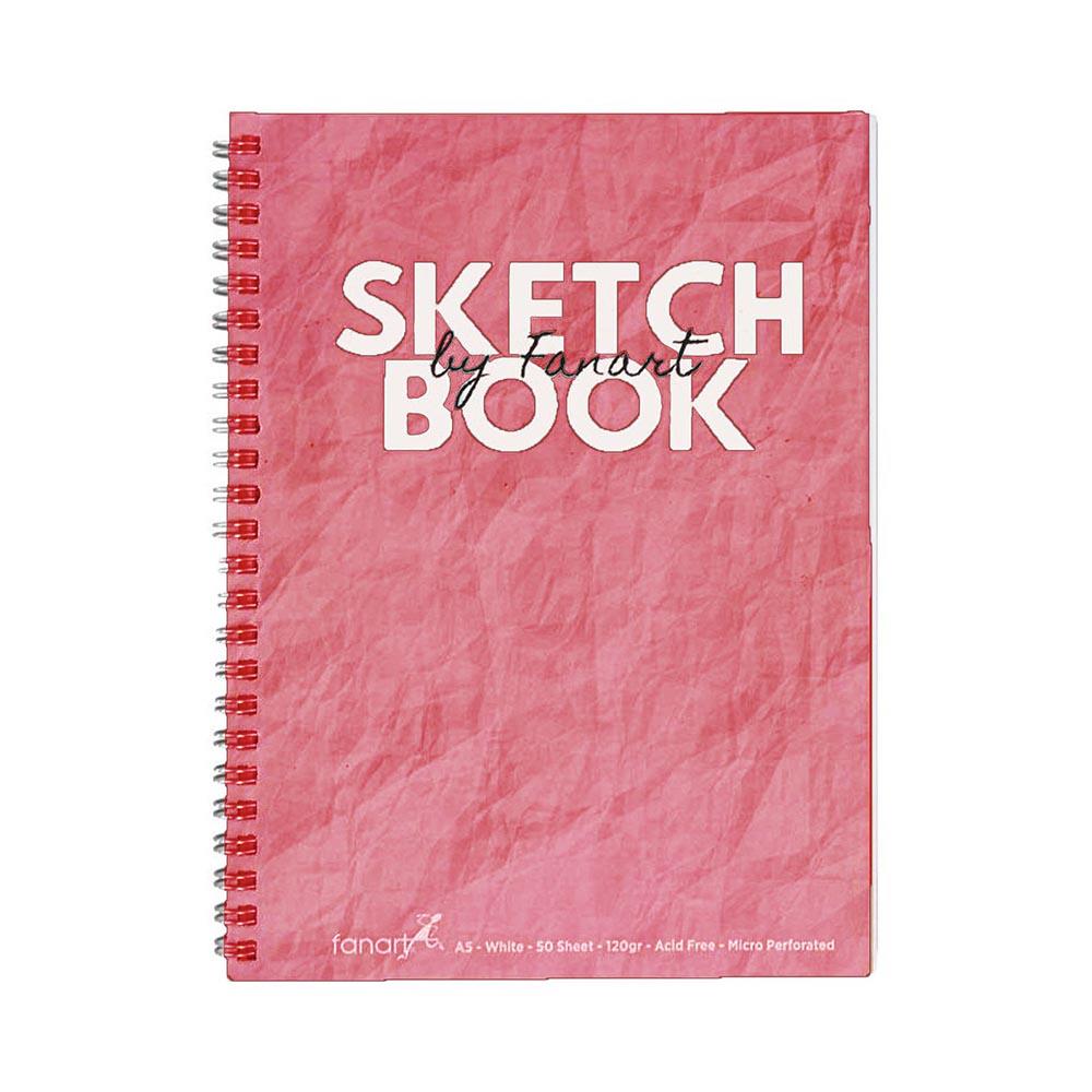 FANART 8682 ACADEMY SKETCH BOOK SPR.80GR A5 50YP BORDO
