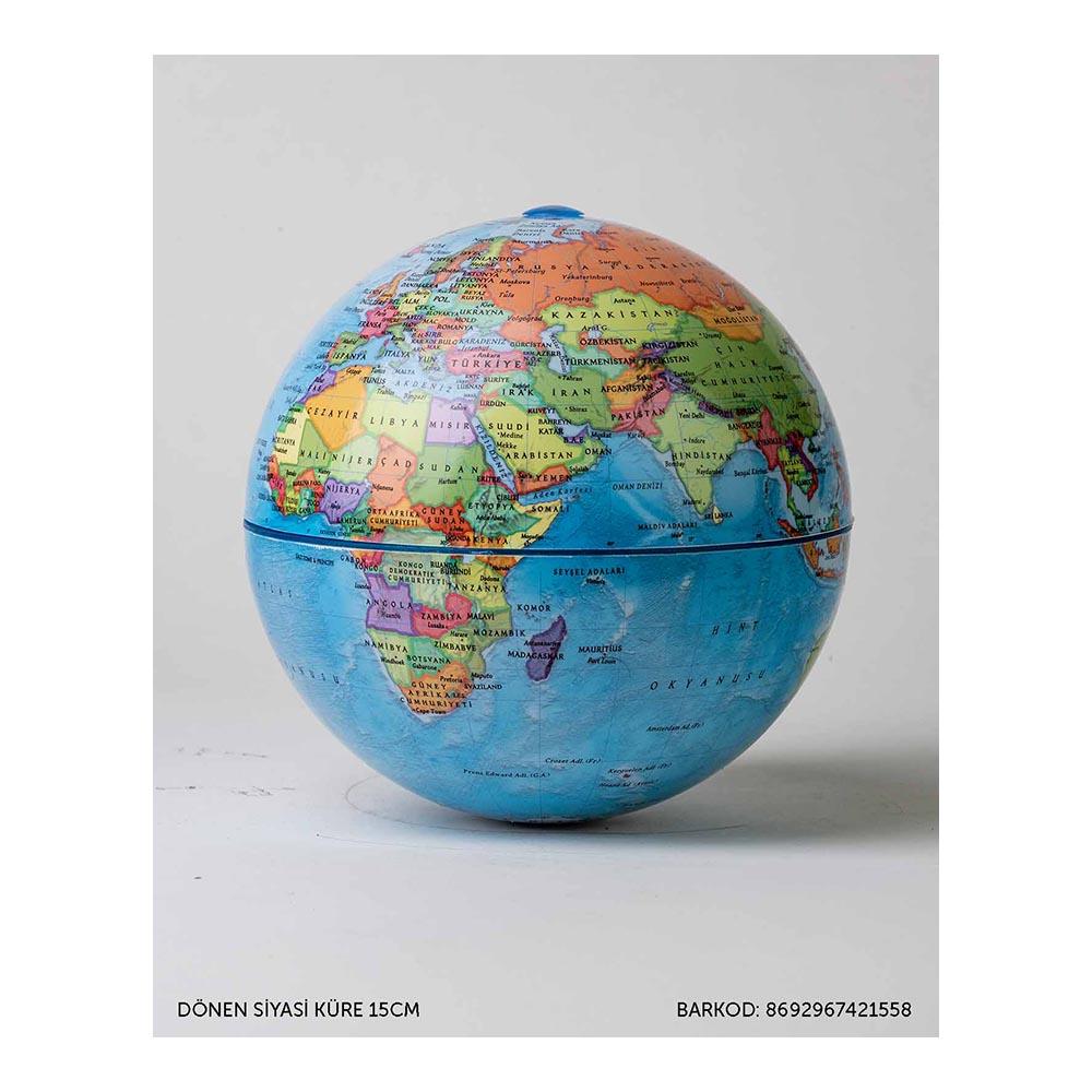 GÜRBÜZ 42155 DÖNEN SİYASİ KÜRE 15CM