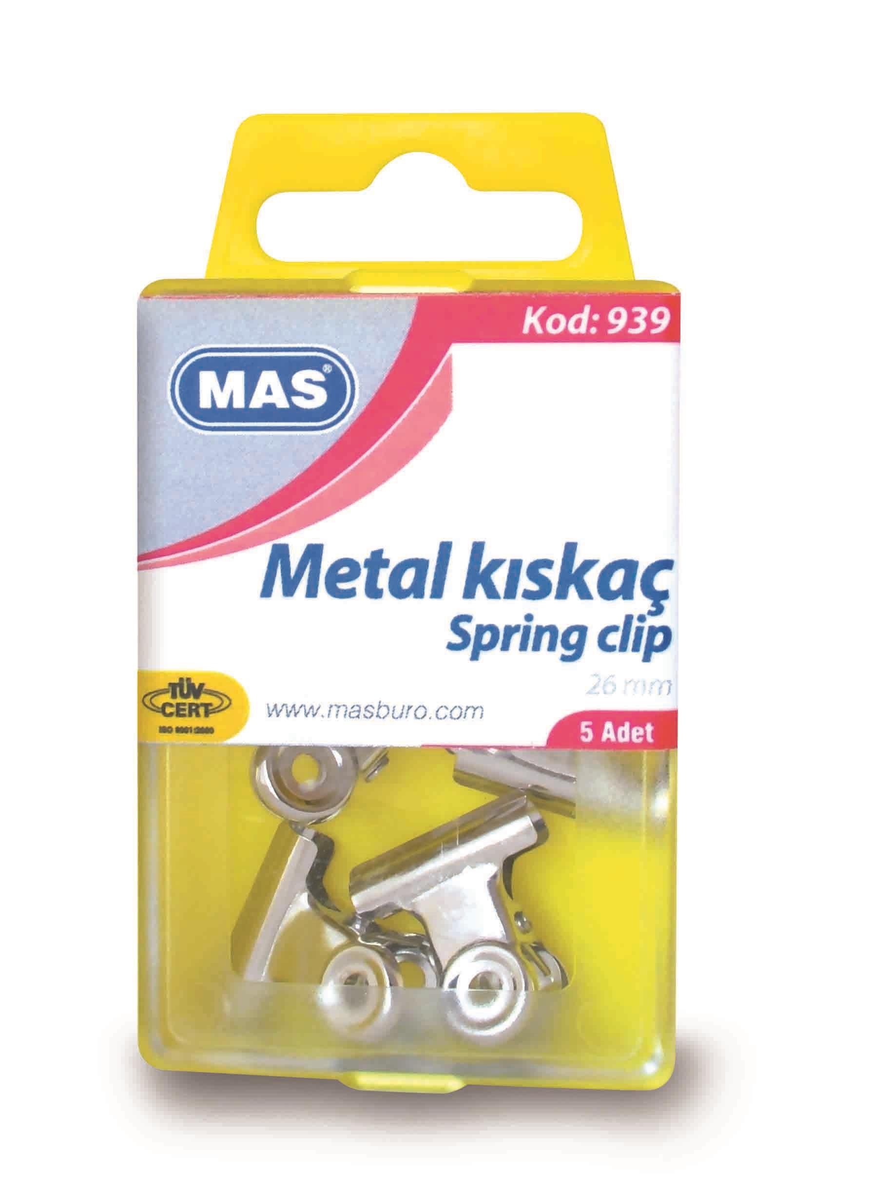 MAS 0939 OMEGA KRİSTAL KUTU METAL KISKAÇ 26MM 5 AD