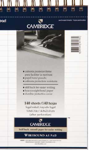 MEAD 243848 BEYAZ BLOKNOT A5 140YP KARELİ