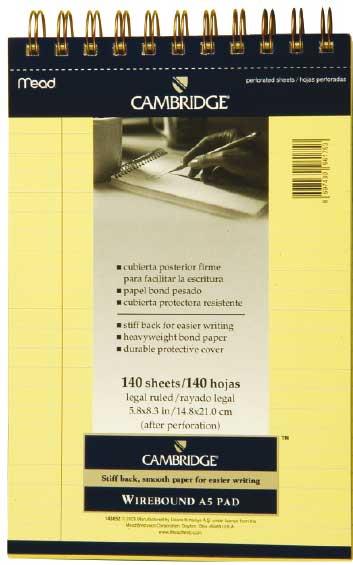 MEAD 259880 SARI BLOKNOT A4 70YP KARELİ