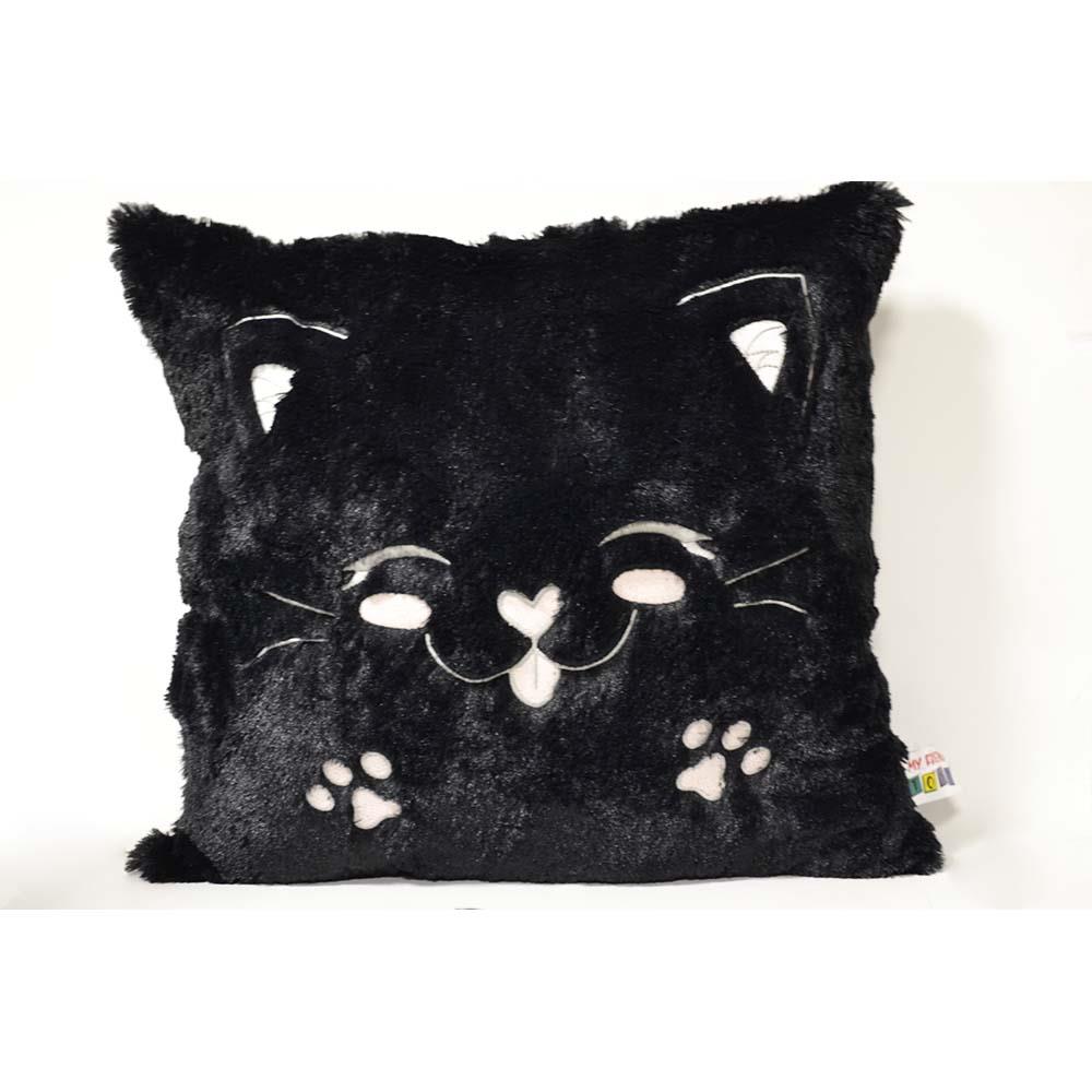 MY FRİEND 413488 SİYAH KEDİ NAKIŞLI PATİLİ YASTIK