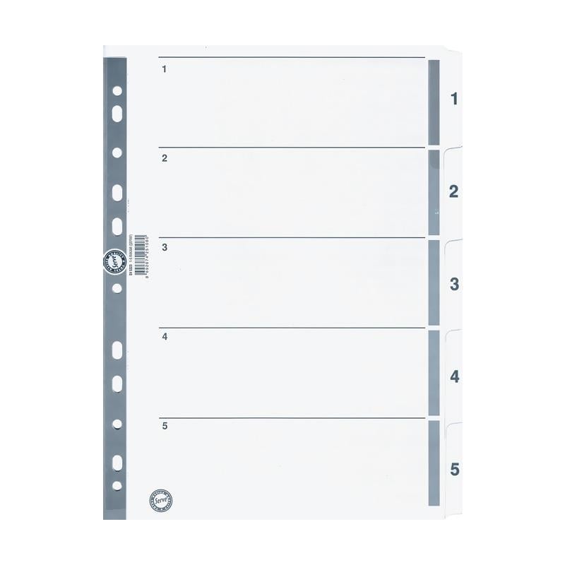 SERVE 5323 SEPERATÖR 1-5 RAKAM ŞEFFAF