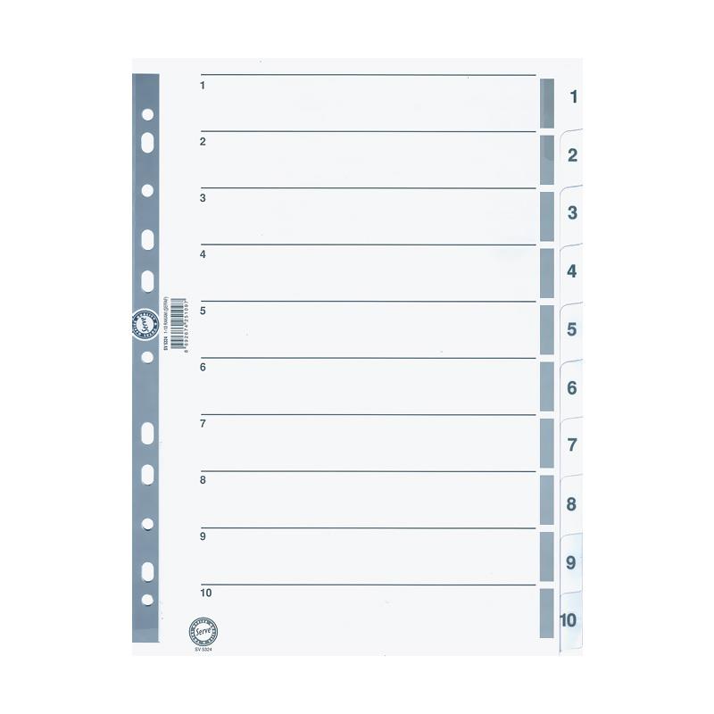 SERVE 5324 SEPERATÖR 1-10 RAKAM ŞEFFAF