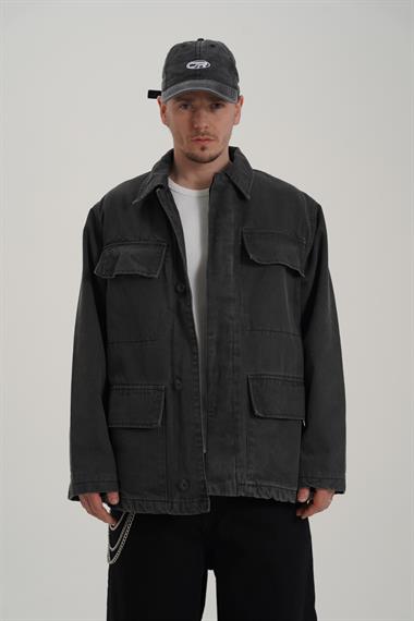 Acid Wash Füme Zara Ceket
