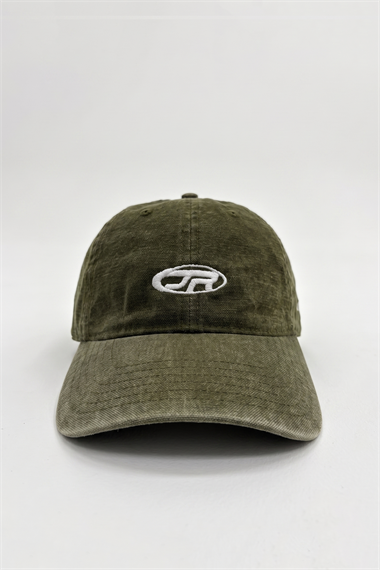 Acid Wash JR Logo Haki Canvas Cap
