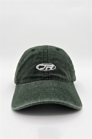 Acid Wash JR Logo Koyu Yeşil Canvas Cap