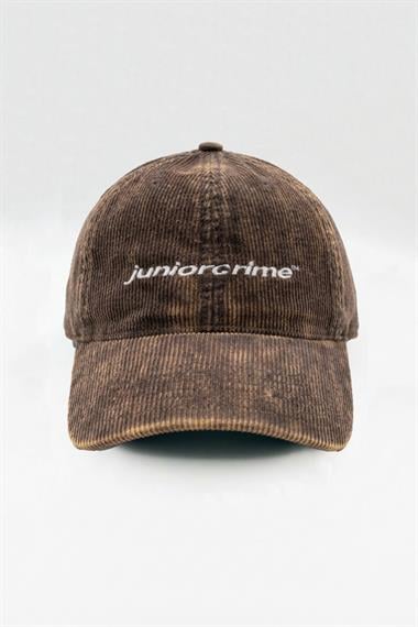 Acid Wash Kadife Kahve Cap