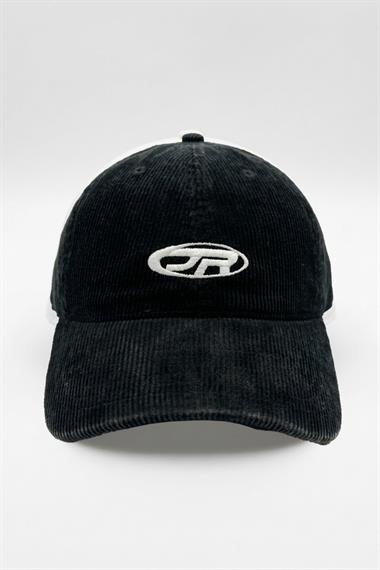 Acid Wash Logo Kadife Siyah Cap