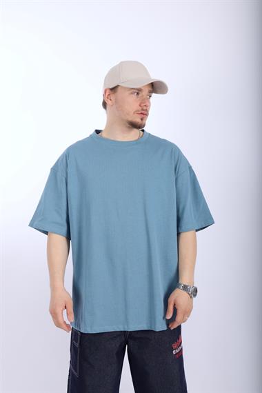 Faded Petrol Basic Oversize TshirtT986