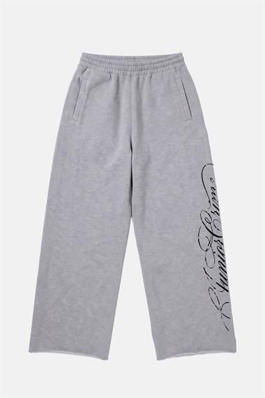 JR Signature Baskılı Gri Baggy Eşofman