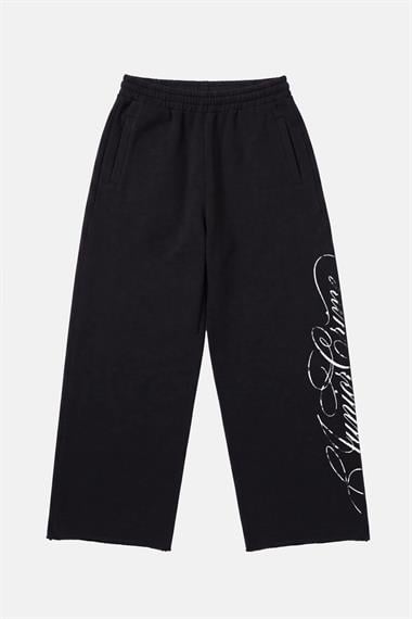JR Signature Baskılı Siyah Baggy Eşofman