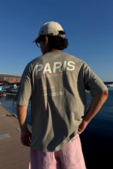 Paris Baskılı Boxy Oversize Tshirt