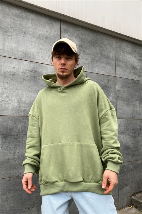 Baskılı Yeşil Oversize Sweatshirt SW837