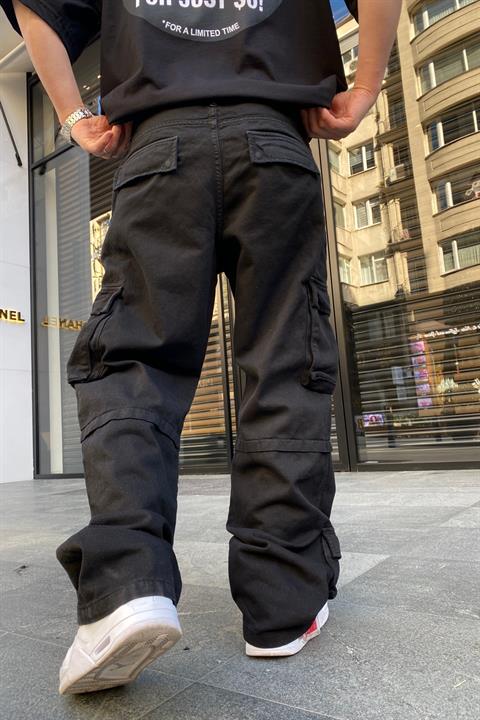Full Pocket Siyah Pantolon P632