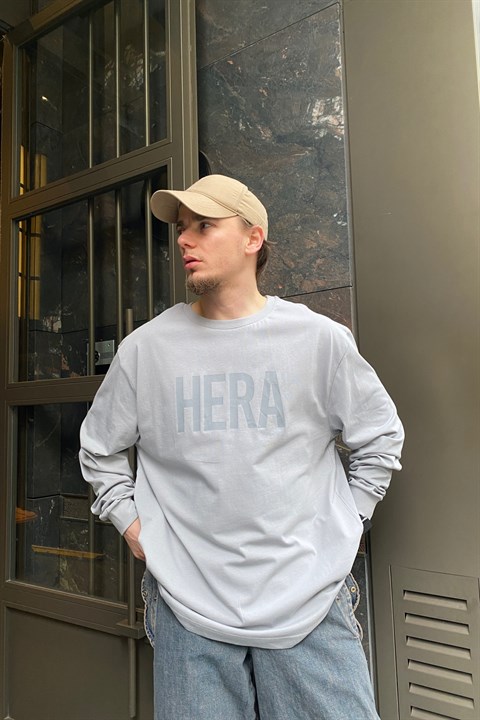 Hera Gri Uzun Oversize Sweatshirt SW750