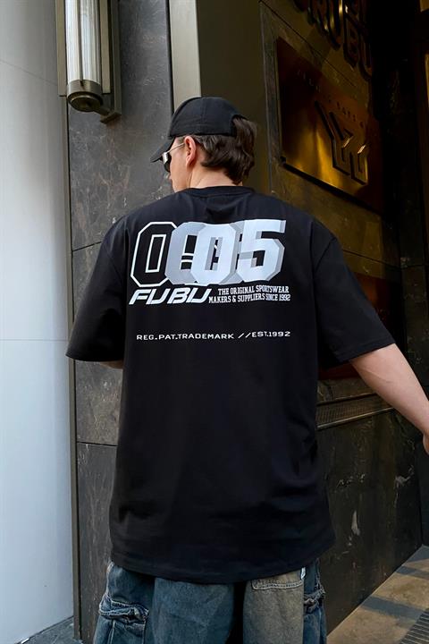 Siyah Baskılı Oversize Tshirt T530
