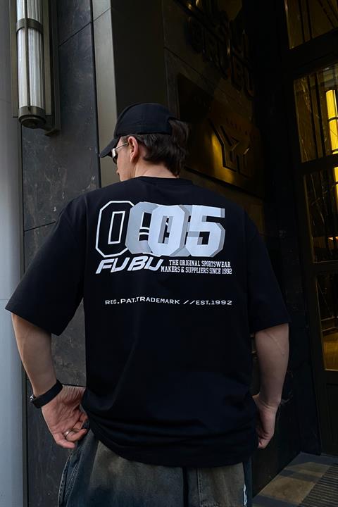 Siyah Baskılı Oversize Tshirt T530