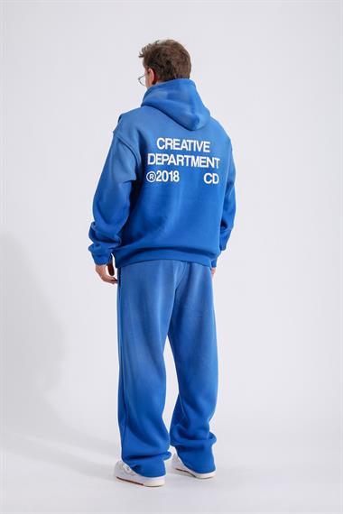 Acid Wash Saks Mavi Oversize Eşofman Takımı TKM150 - Jr.crime