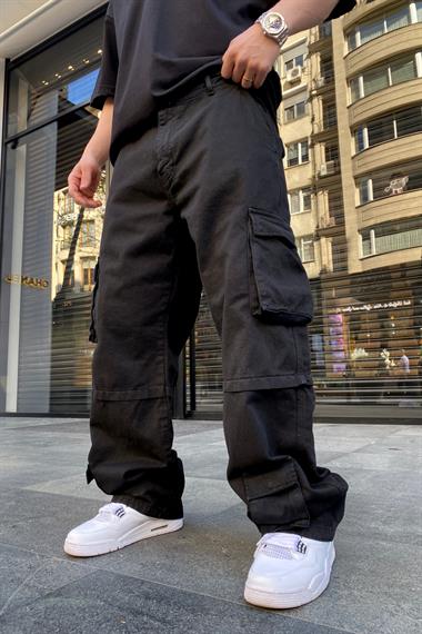 Full Pocket Siyah Pantolon P632