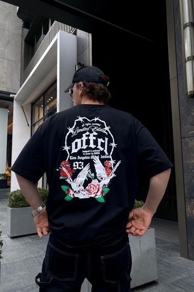 Offcl Baskılı Oversize Tshirt T547