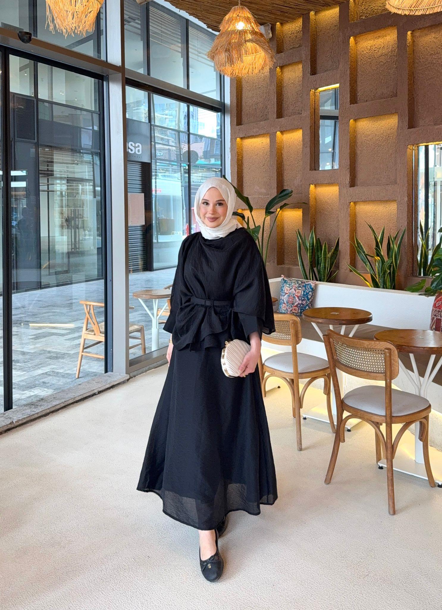 Marcie Tül Modal Takım - Siyah