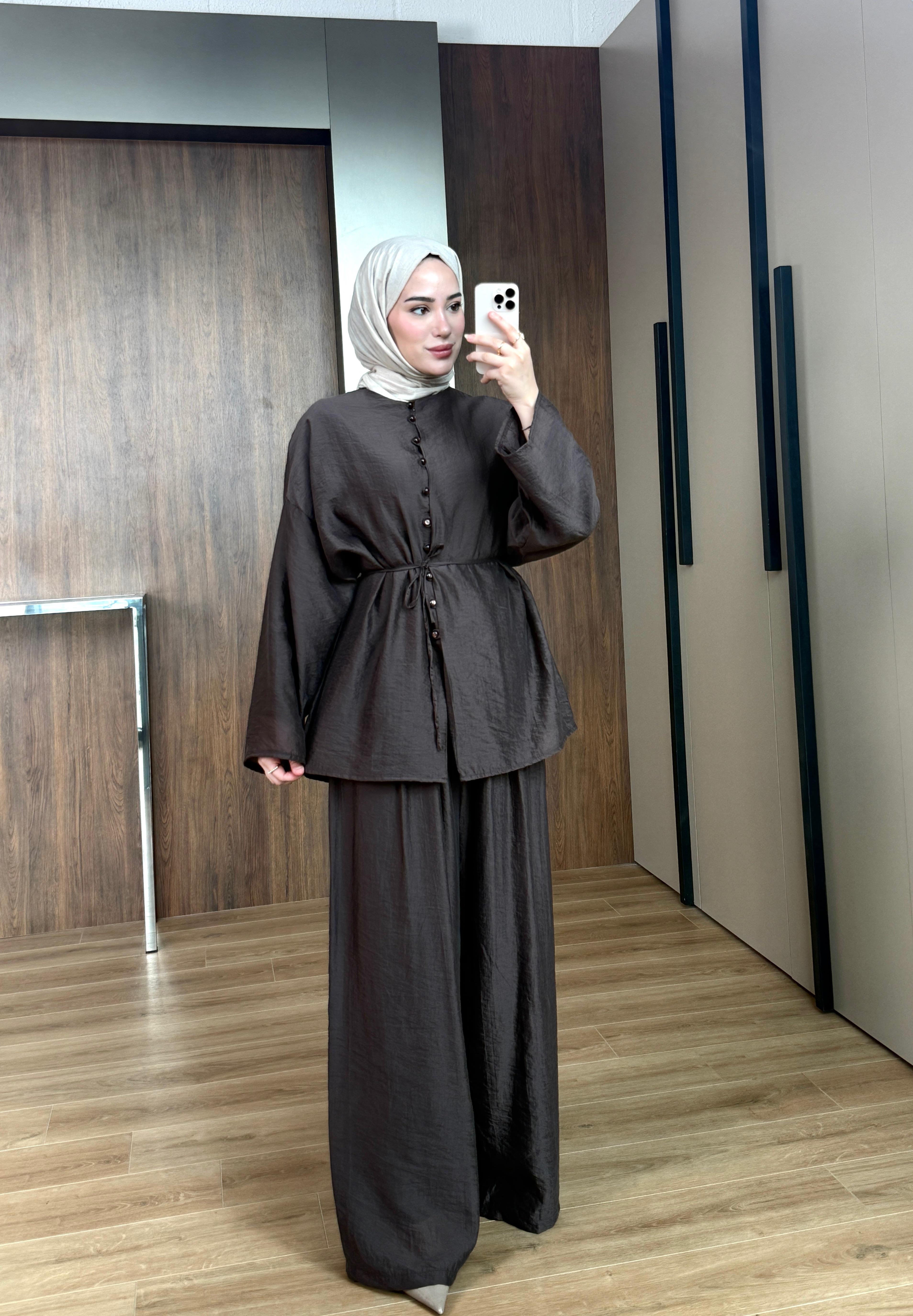 Bonna Modal Takım - Kahve