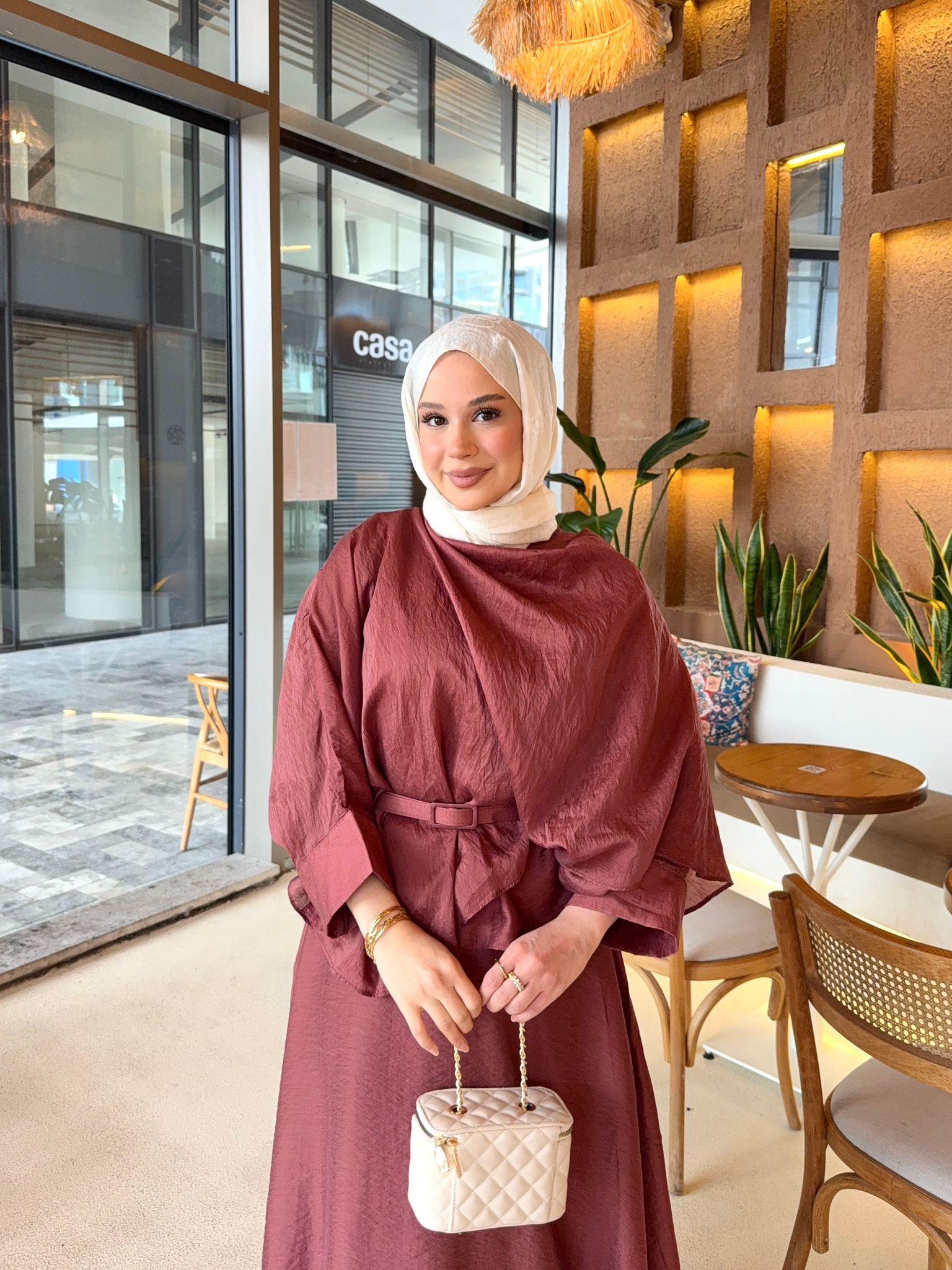 Marcie Tül Modal Takım - Kiremit