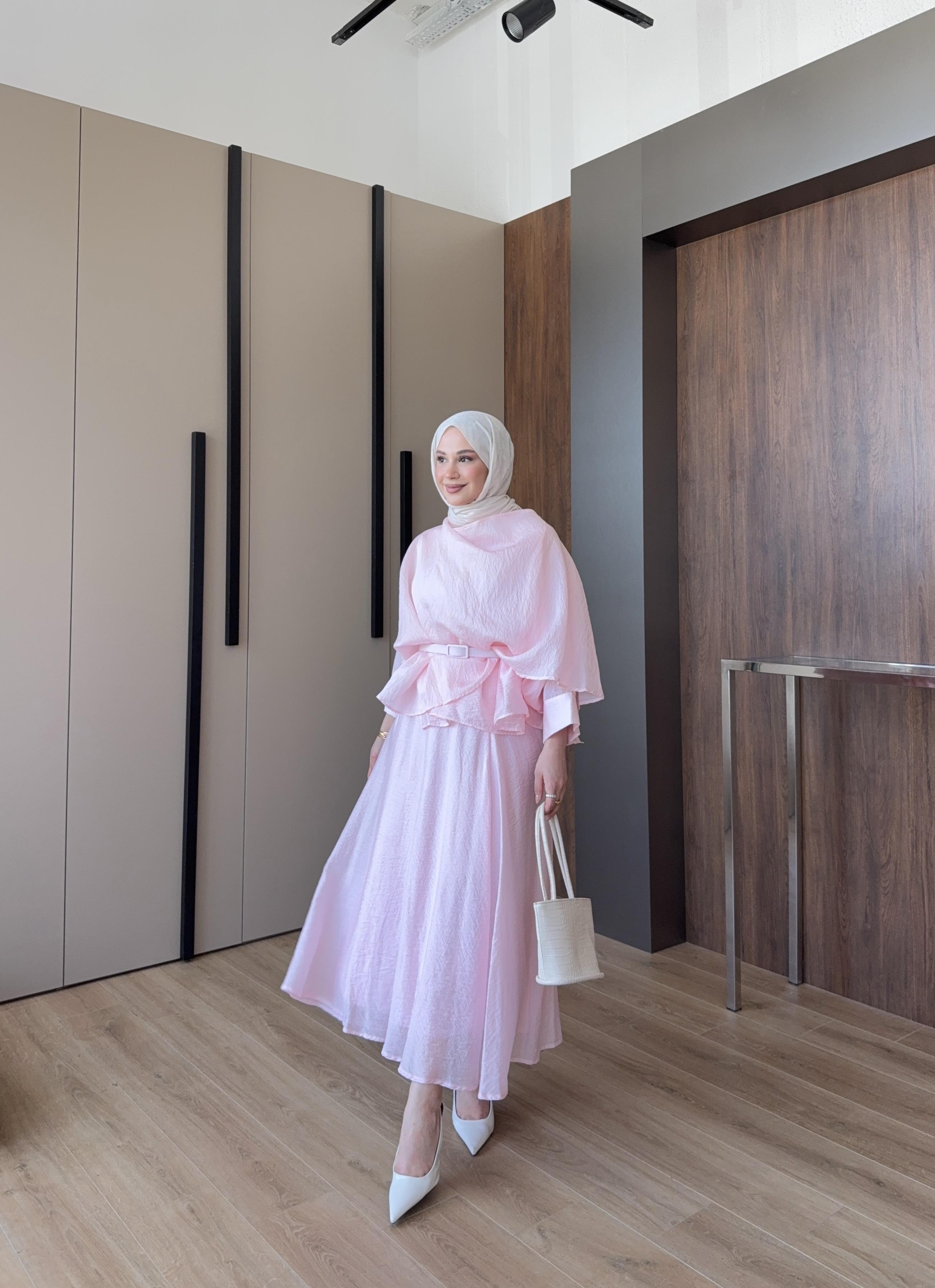 Marcie Tül Modal Takım - Pembe